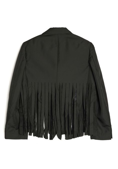 Blazer monopetto con frange in nero di Comme Des Garçons - donna COMME DES GARCONS COMME DES GARCONS | RMJ0021